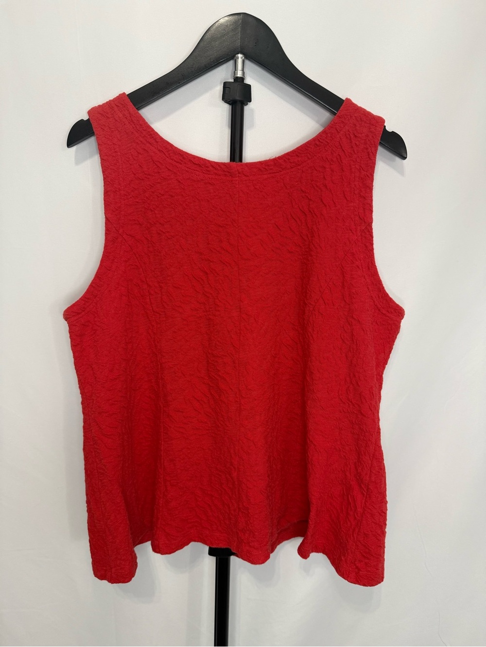 Anthropologie Red Textured Sleeveless Tank